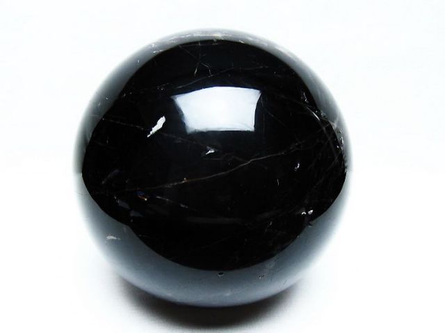 3.4Kgモリオン 純天然 黒水晶 丸玉 138mm [T572-10836]