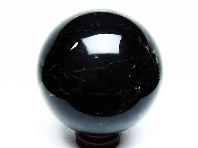 3.4Kgモリオン 純天然 黒水晶 丸玉 138mm [T572-10836]