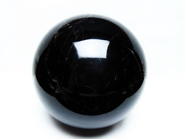 5.6Kgモリオン 純天然 黒水晶 丸玉 165mm [T572-10840]