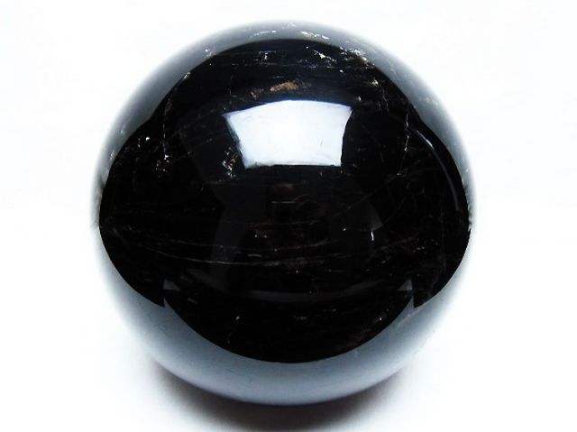 7.4Kgモリオン 純天然 黒水晶 丸玉 180mm [T572-10848]