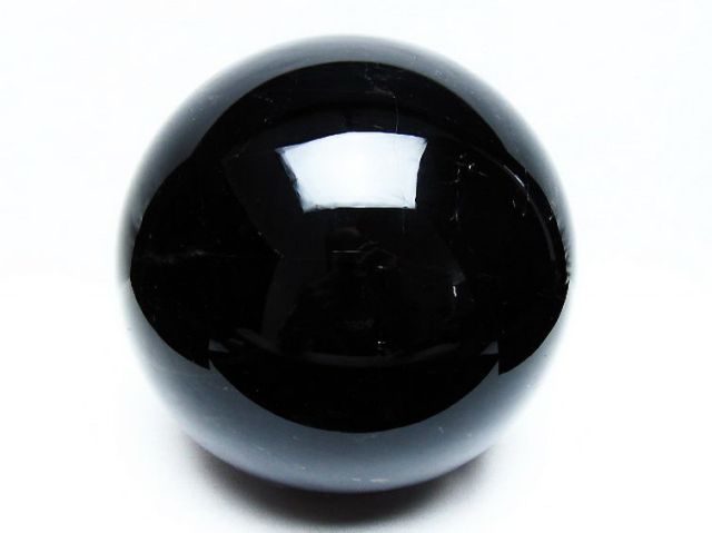 モリオン 純天然 黒水晶 丸玉 81mm [T572-11001]