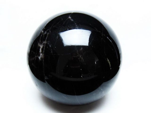13.4Kgモリオン 純天然 黒水晶 丸玉 215mm [T572-10876]