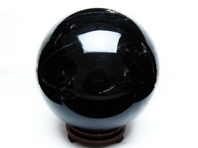 13.4Kgモリオン 純天然 黒水晶 丸玉 215mm [T572-10876]