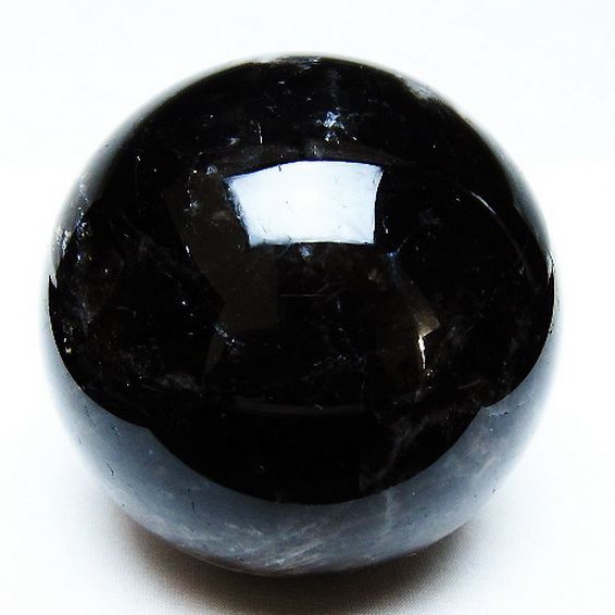 1.1Kgモリオン 純天然 黒水晶 丸玉 92mm [t572-11038]