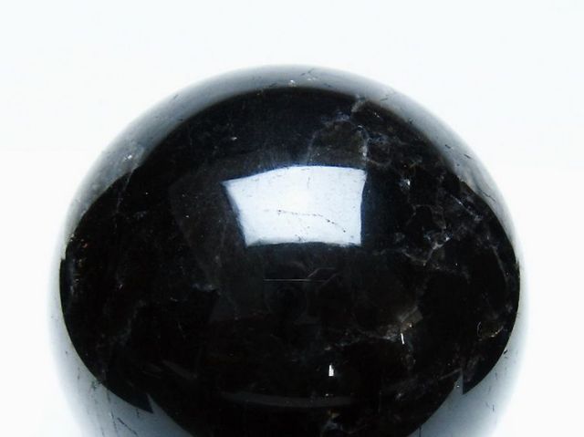 1.2Kgモリオン 純天然 黒水晶 丸玉 94mm [t572-11547]