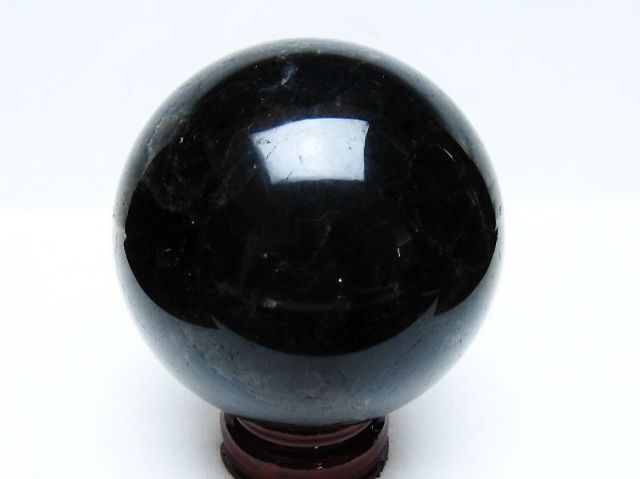 1.2Kgモリオン 純天然 黒水晶 丸玉 94mm [t572-11547]