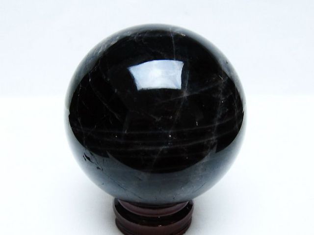 1Kgモリオン 純天然 黒水晶 丸玉 90mm [t572-11552]