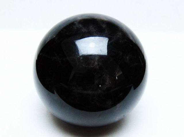 1.1Kgモリオン 純天然 黒水晶 丸玉 92mm [t572-11573]