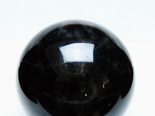 1.1Kgモリオン 純天然 黒水晶 丸玉 92mm [t572-11573]