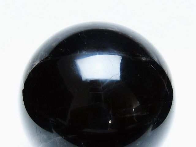 1.1Kgモリオン 純天然 黒水晶 丸玉 92mm [t572-11582]