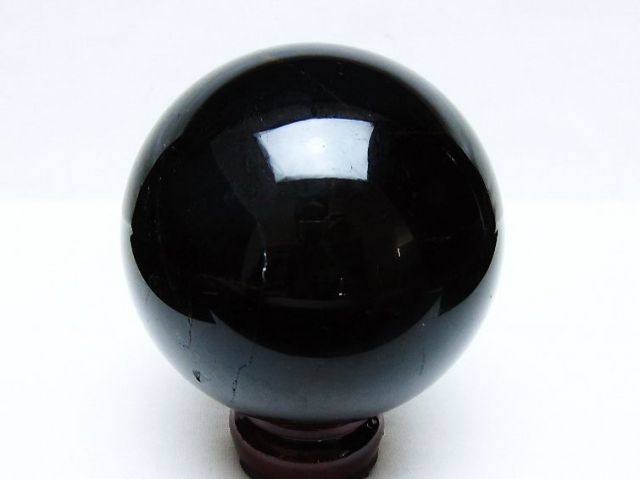 1.1Kgモリオン 純天然 黒水晶 丸玉 92mm [t572-11584]