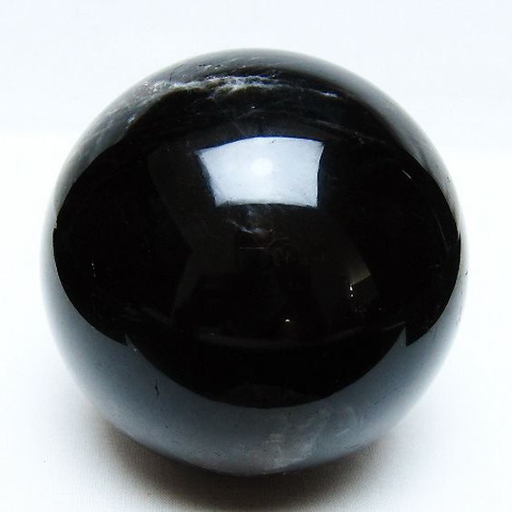 1.3Kgモリオン 純天然 黒水晶 丸玉 98mm [t572-11599]