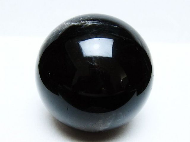 1.3Kgモリオン 純天然 黒水晶 丸玉 98mm [t572-11599]