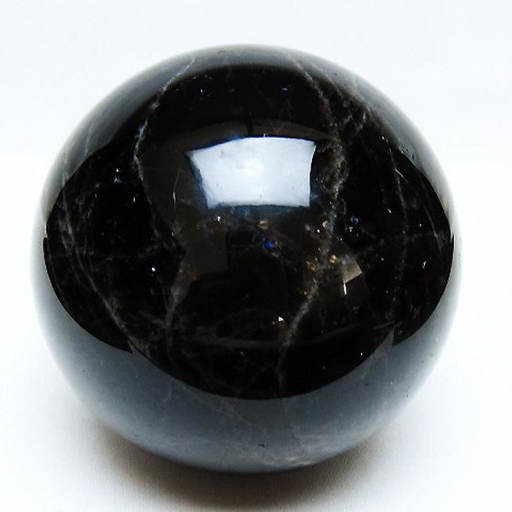1.5Kgモリオン 純天然 黒水晶 丸玉 108mm [t572-11612]