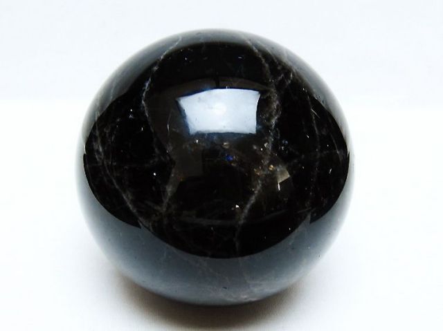 1.5Kgモリオン 純天然 黒水晶 丸玉 108mm [t572-11612]