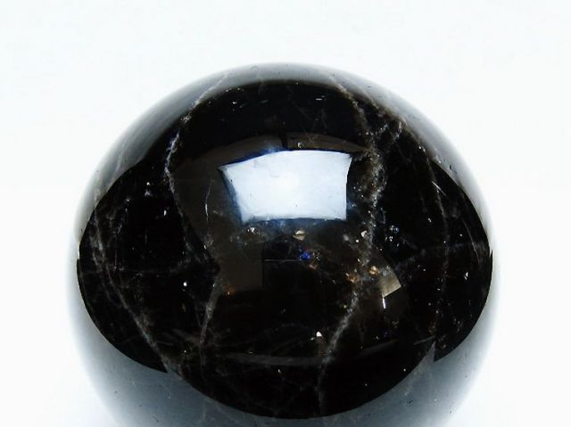 1.5Kgモリオン 純天然 黒水晶 丸玉 108mm [t572-11612]
