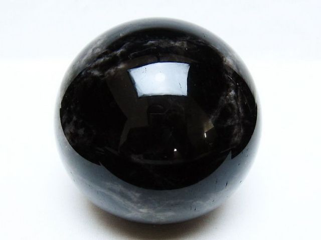 1.3Kgモリオン 純天然 黒水晶 丸玉 97mm [t572-11618]