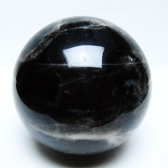 1.8Kgモリオン 純天然 黒水晶 丸玉 115mm [t572-11659]