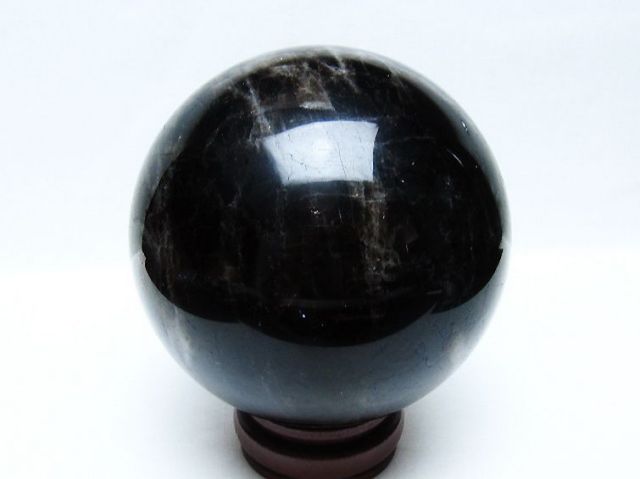 1.8Kgモリオン 純天然 黒水晶 丸玉 115mm [t572-11659]