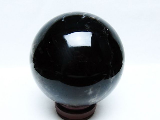 1.8Kgモリオン 純天然 黒水晶 丸玉 113mm [t572-11682]
