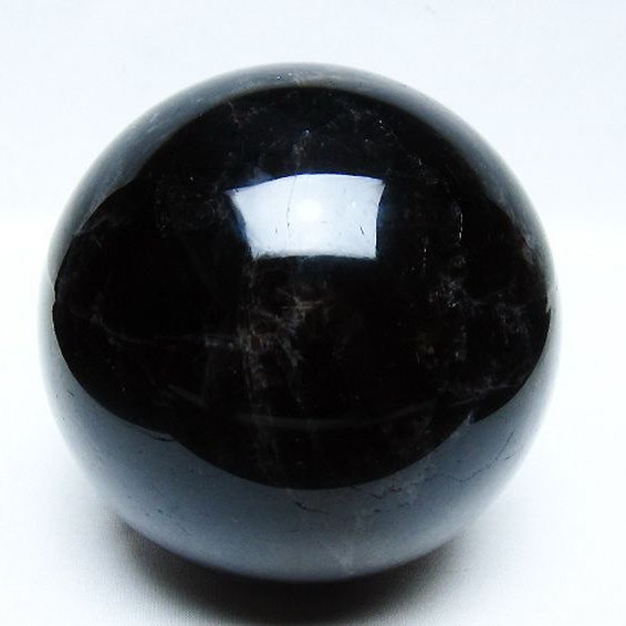 1.6Kgモリオン 純天然 黒水晶 丸玉 110mm [t572-11688]