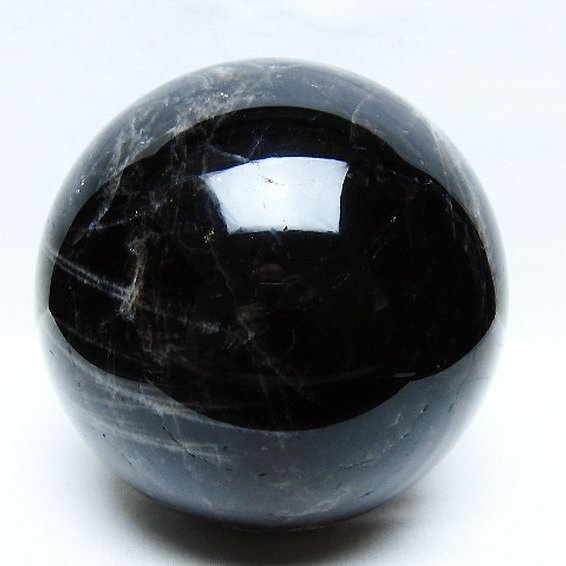 4.4Kgモリオン 純天然 黒水晶 丸玉 153mm [t572-11713]