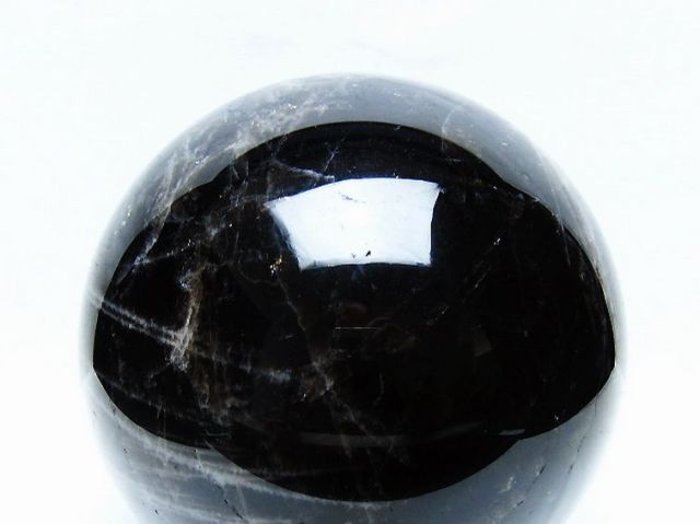 4.4Kgモリオン 純天然 黒水晶 丸玉 153mm [t572-11713]