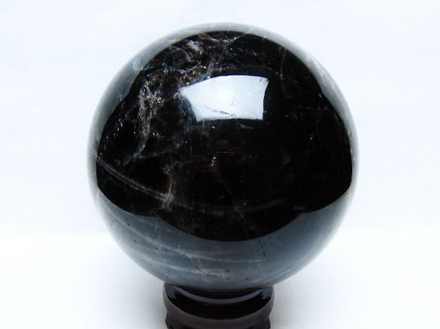 4.4Kgモリオン 純天然 黒水晶 丸玉 153mm [t572-11713]