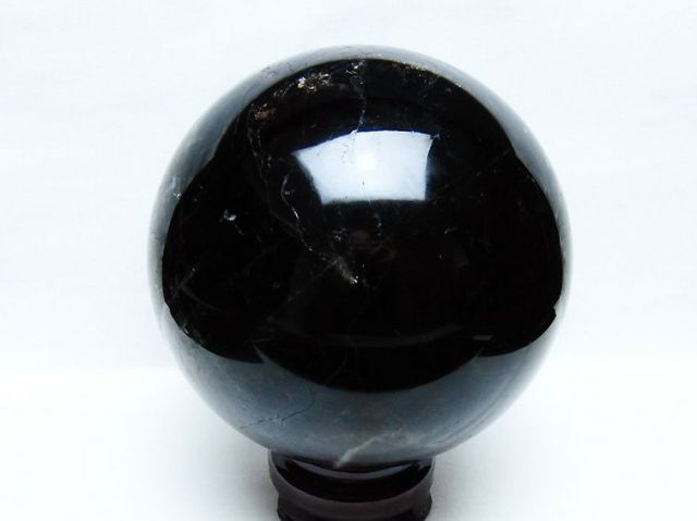 5Kgモリオン 純天然 黒水晶 丸玉 155mm [t572-11716]