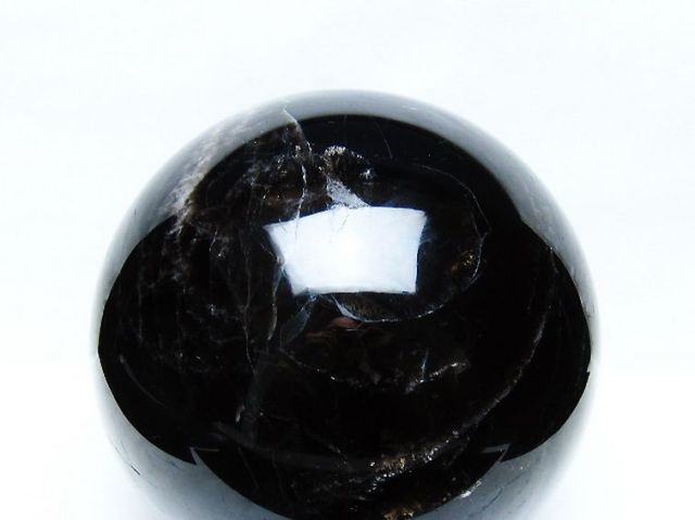 7.9Kgモリオン 純天然 黒水晶 丸玉 180mm [t572-11720]