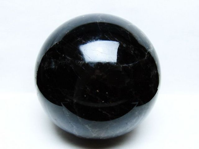 10.9Kgモリオン 純天然 黒水晶 丸玉 200mm [t572-11729]