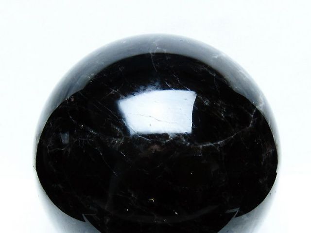 10.9Kgモリオン 純天然 黒水晶 丸玉 200mm [t572-11729]
