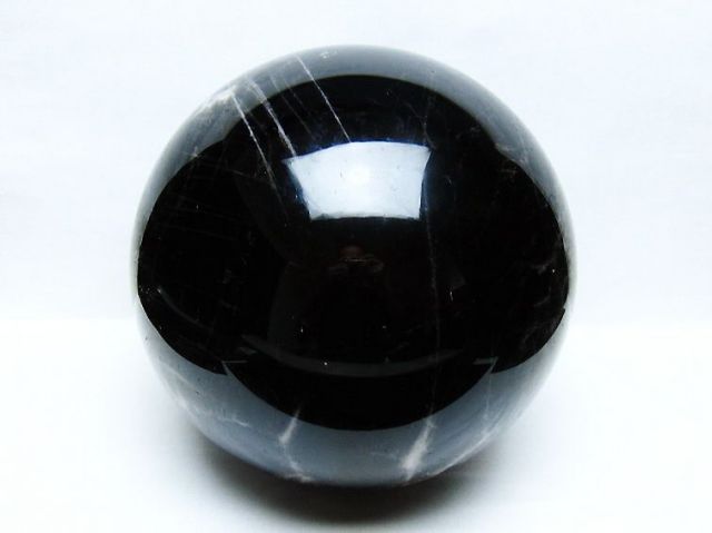 11.5Kgモリオン 純天然 黒水晶 丸玉 200mm [t572-11739]