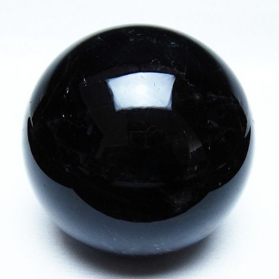 1Kgモリオン 純天然 黒水晶 丸玉 90mm [t572-11915]