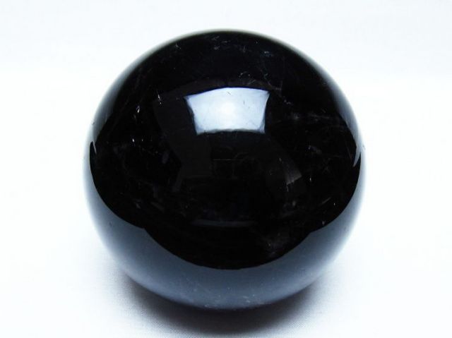 1Kgモリオン 純天然 黒水晶 丸玉 90mm [t572-11915]