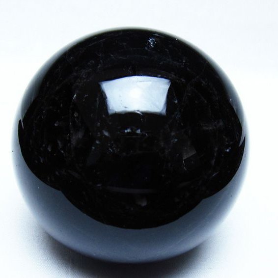 モリオン 純天然 黒水晶 丸玉 89mm [t572-11939]