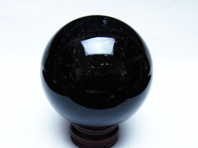 モリオン 純天然 黒水晶 丸玉 89mm [t572-11939]