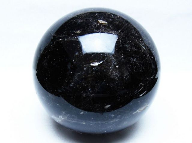 3.4Kgモリオン 純天然 黒水晶 丸玉 137mm [t572-11966]