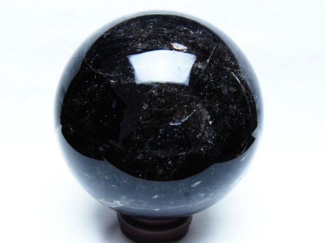 3.4Kgモリオン 純天然 黒水晶 丸玉 137mm [t572-11966]