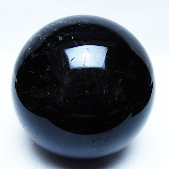 1.8Kgモリオン 純天然 黒水晶 丸玉 113mm [t572-12051]