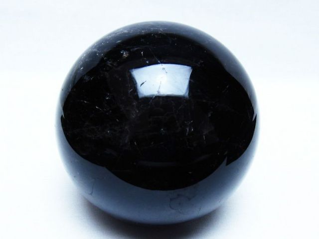 1.8Kgモリオン 純天然 黒水晶 丸玉 113mm [t572-12051]