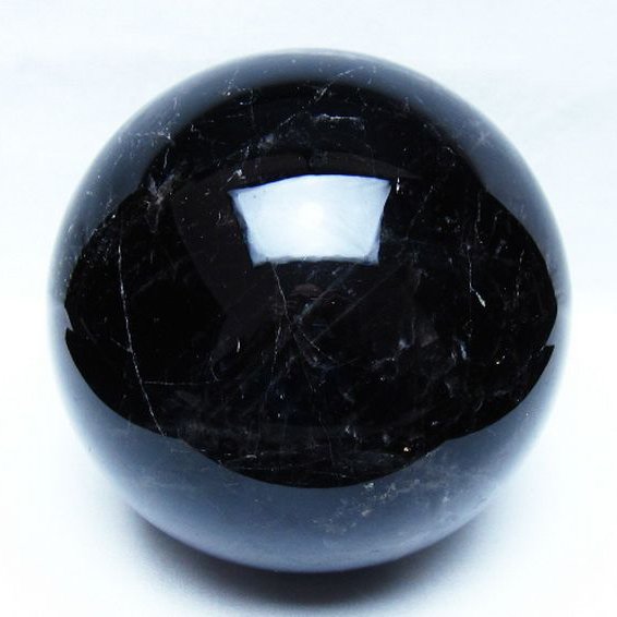 4.7Kgモリオン 純天然 黒水晶 丸玉 155mm [t572-12063]