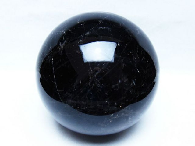 4.7Kgモリオン 純天然 黒水晶 丸玉 155mm [t572-12063]