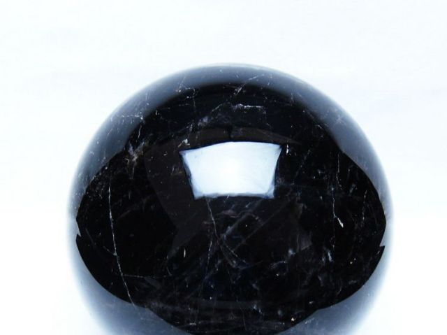 4.7Kgモリオン 純天然 黒水晶 丸玉 155mm [t572-12063]
