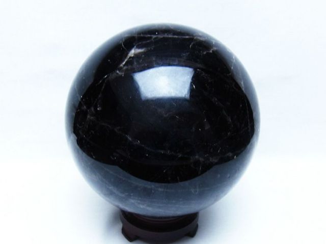 4.4Kgモリオン 純天然 黒水晶 丸玉 150mm [t572-12075]
