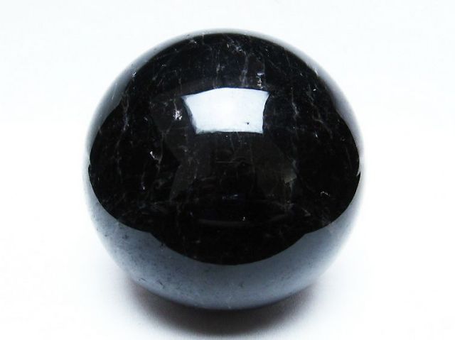 2.2Kgモリオン 純天然 黒水晶 丸玉 119mm [T572-9413]