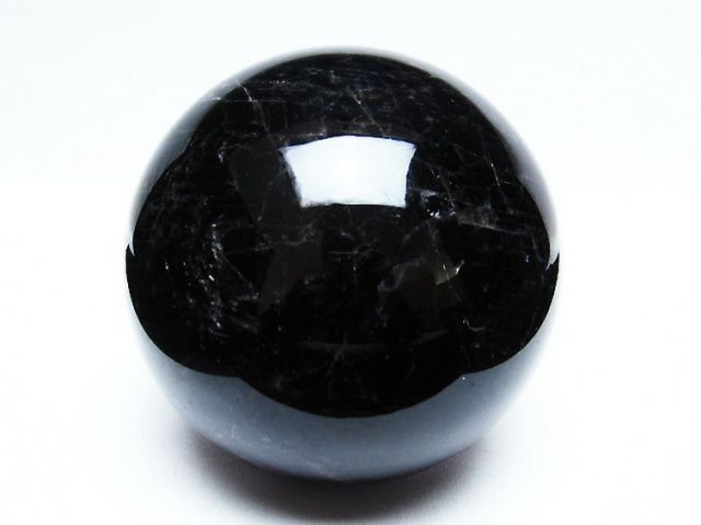 2.1Kgパワーストーン 天然石 モリオン 純天然 黒水晶 丸玉 118mm [T572-9473]1枚目