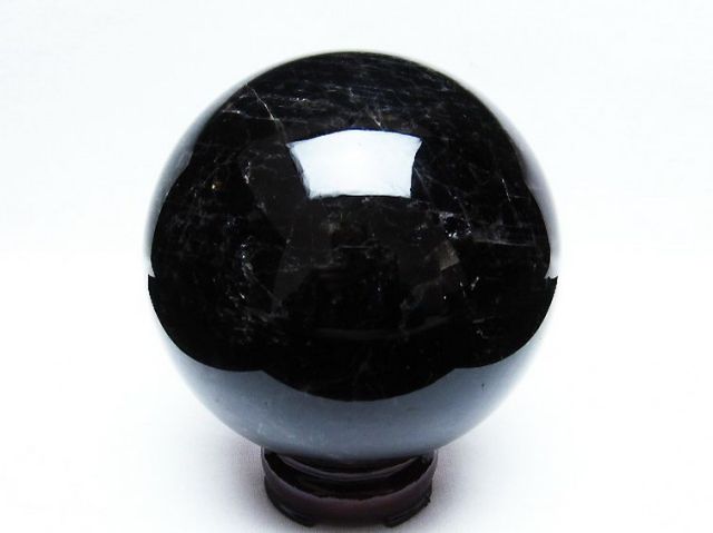 2.1Kgパワーストーン 天然石 モリオン 純天然 黒水晶 丸玉 118mm [T572-9473]3枚目