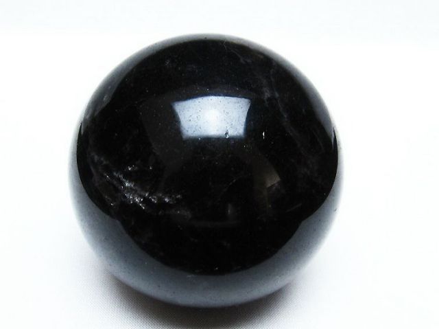 モリオン 純天然 黒水晶 丸玉 72mm [T572-9609]