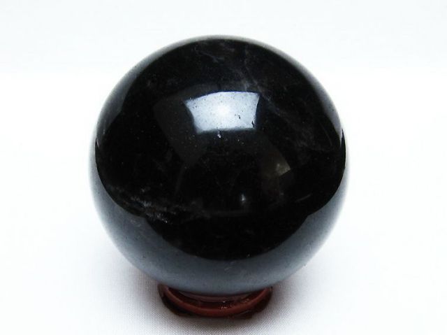 モリオン 純天然 黒水晶 丸玉 72mm [T572-9609]